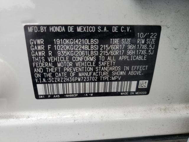 3CZRZ2H36PM723702 Honda HR-V LX 15