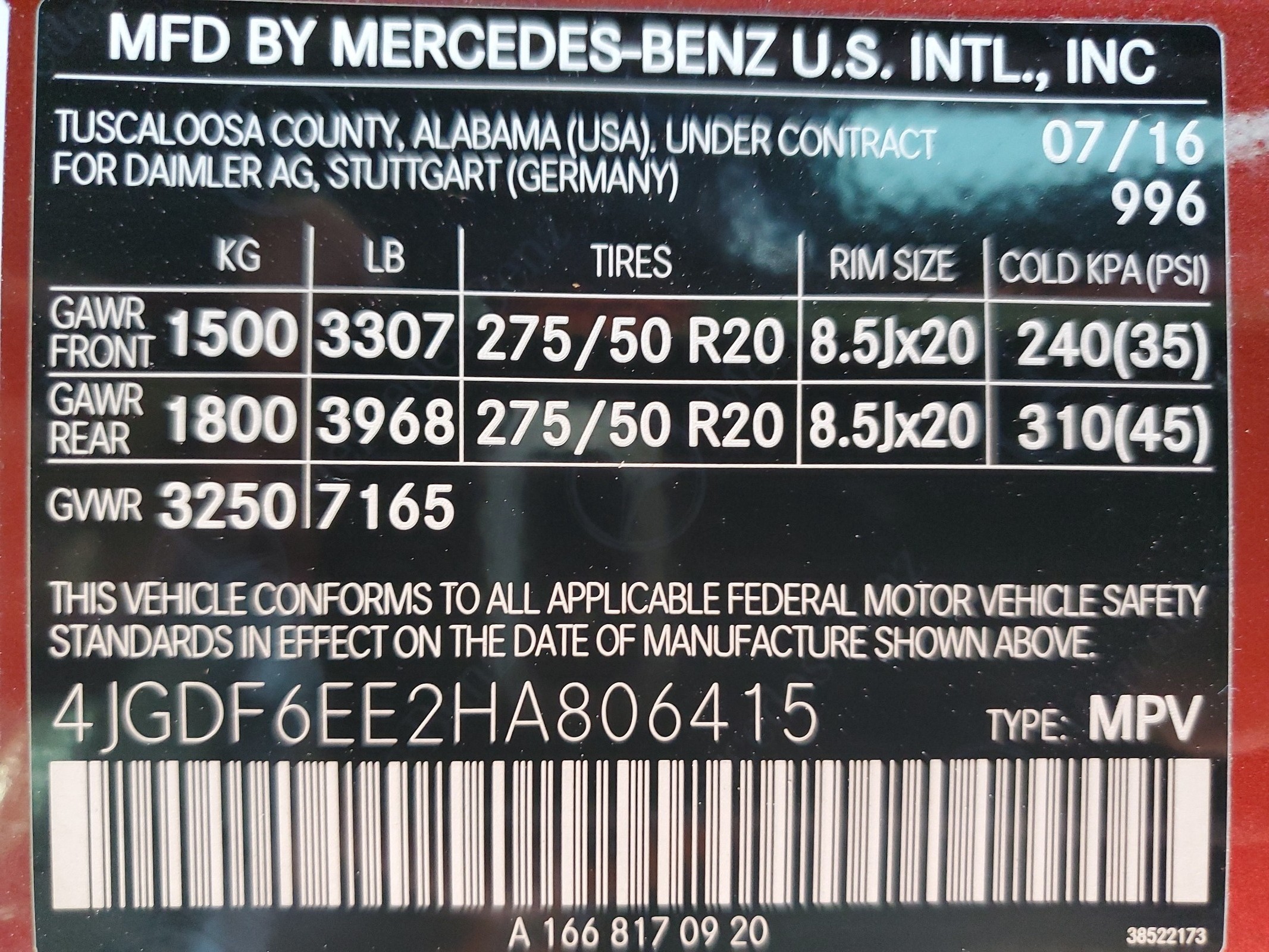 4JGDF6EE2HA806415 2017 Mercedes-Benz Gls 450 4Matic