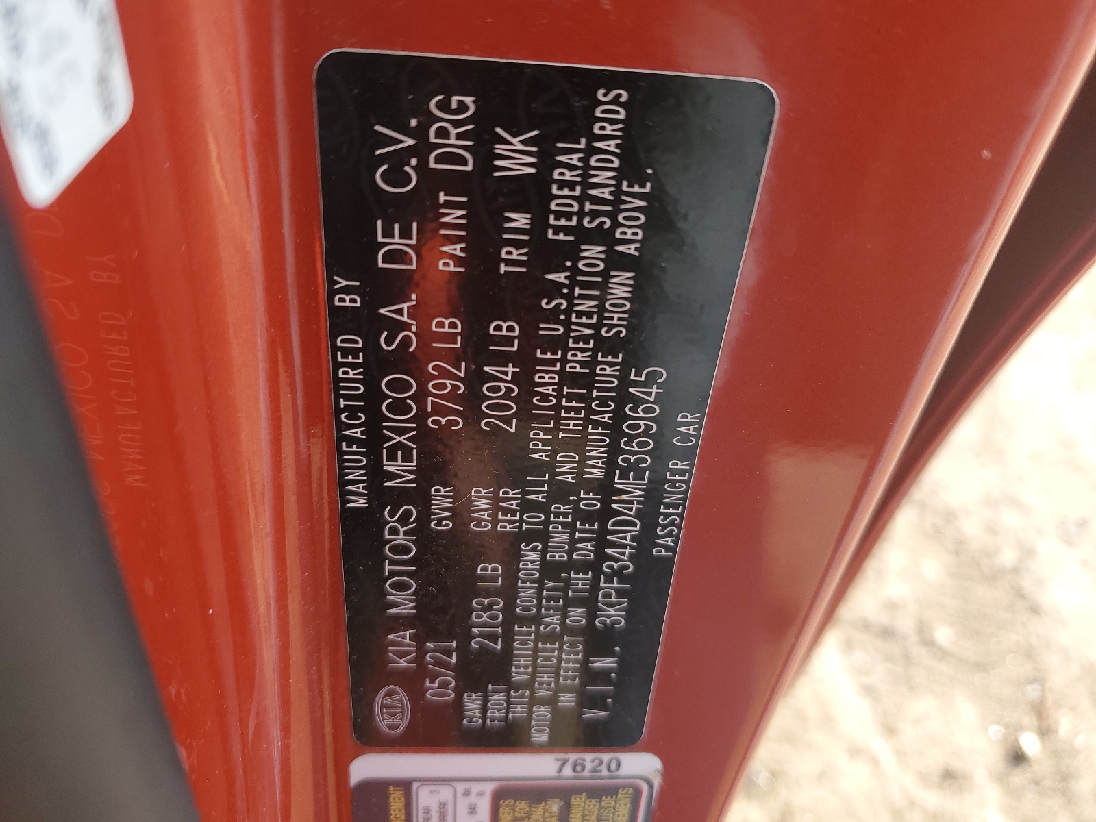 3KPF34AD4ME369645 2021 Kia Forte Gt Line