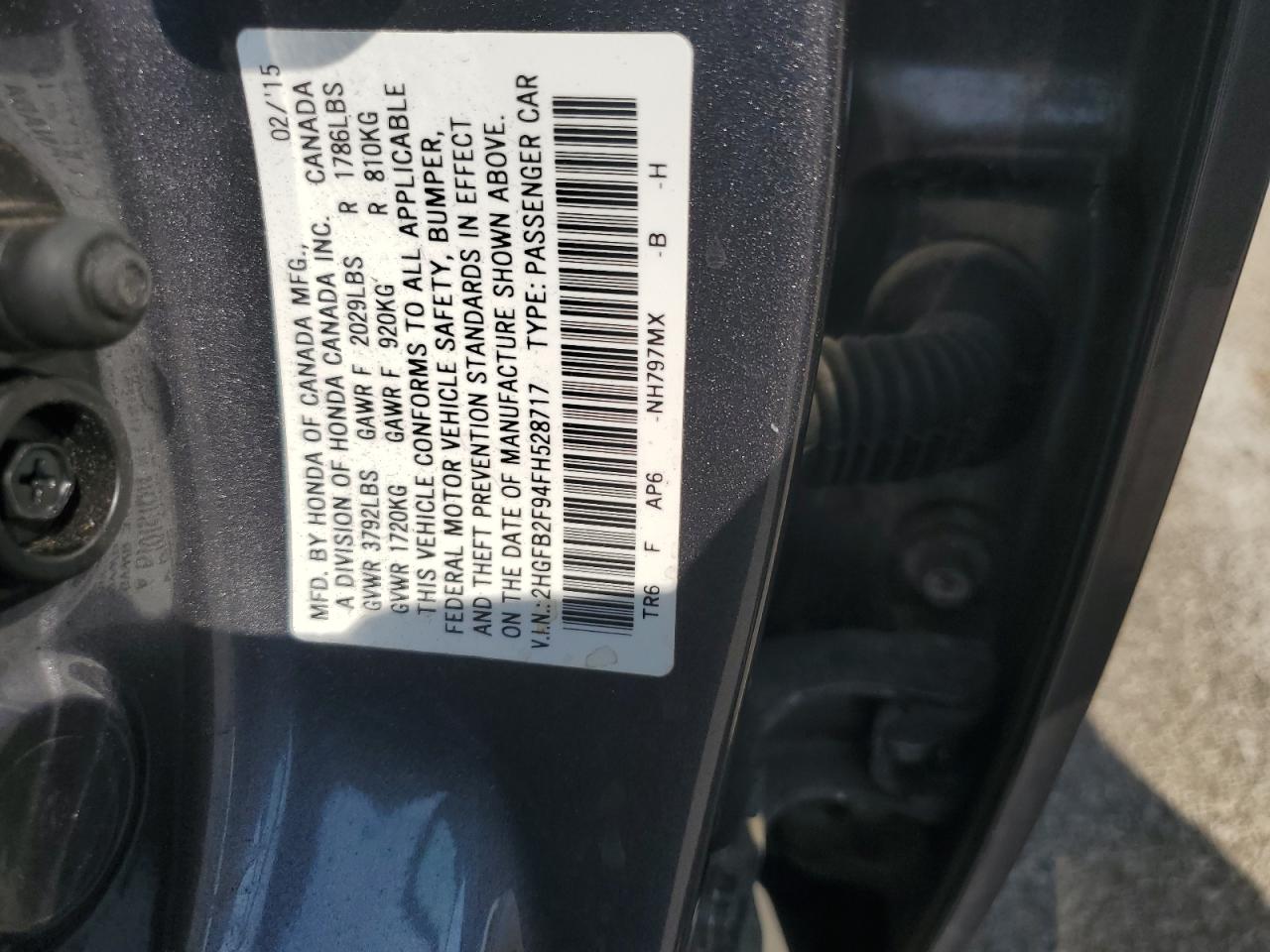 2HGFB2F94FH528717 2015 HONDA CIVIC - Image 12