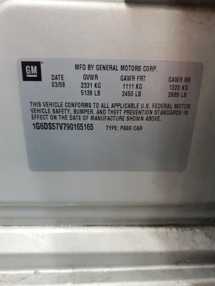 2009 Cadillac Cts Hi Feature V6 VIN: 1G6DS57V790165165 Lot: 66377864