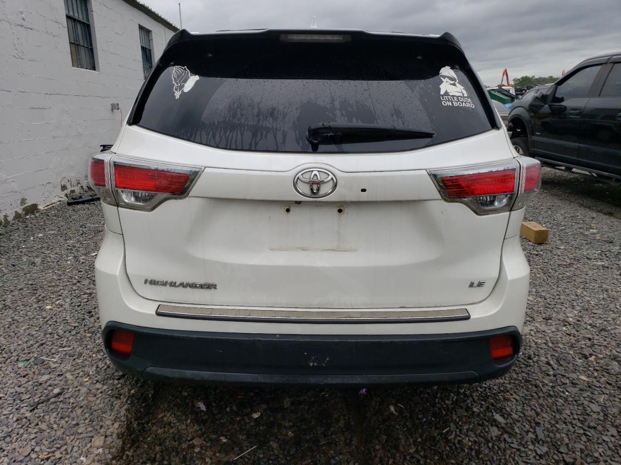 2016 Toyota Highlander Le VIN: 5TDZKRFH5GS160742 Lot: 69430164