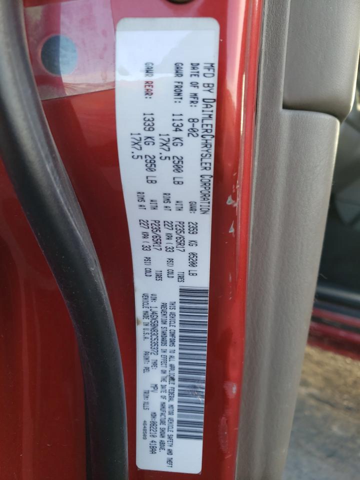 2003 Jeep Grand Cherokee Limited VIN: 1J4GX58N83C535372 Lot: 65768764