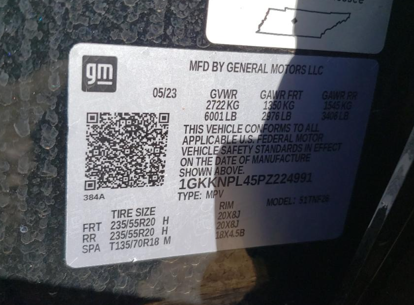 1GKKNPL45PZ224991 2023 GMC Acadia Denali