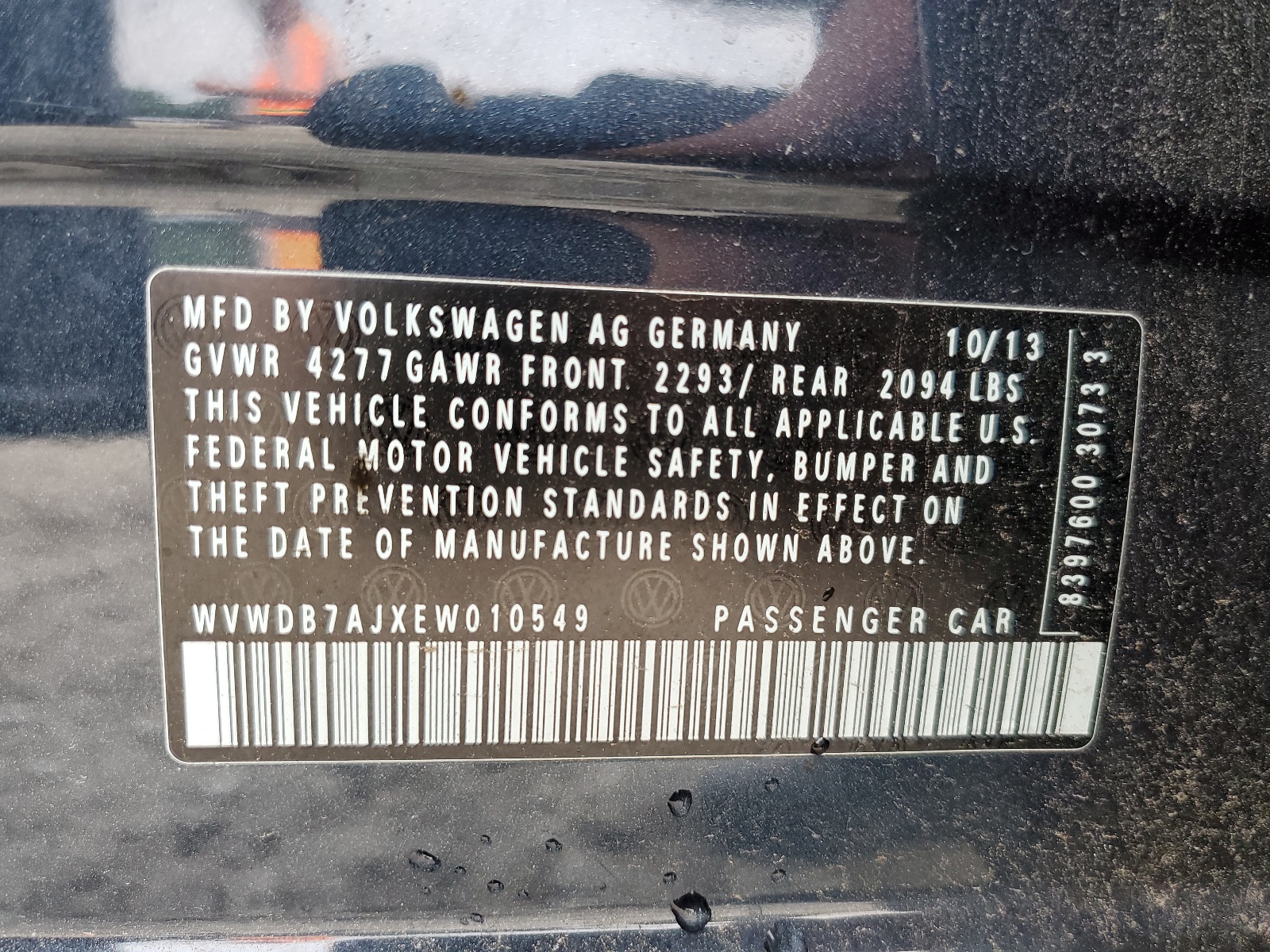 WVWDB7AJXEW010549 2014 Volkswagen Golf