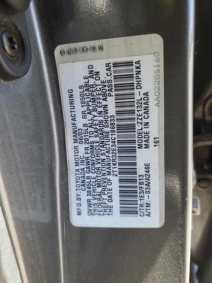 2T1KR32E34C186833 2004 Toyota Corolla Matrix Xr