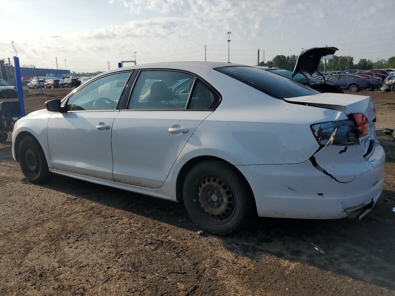 2013 Volkswagen Jetta Base white null gas 3VW2K7AJ0DM292235 photo #3