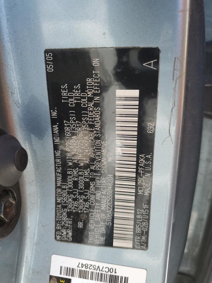 5TDBA22C55S048204 2005 Toyota Sienna Xle