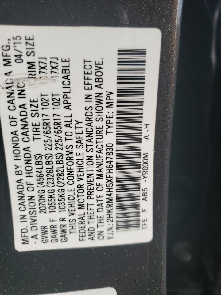 2HKRM4H5XFH647830 2015 Honda Cr-V Ex