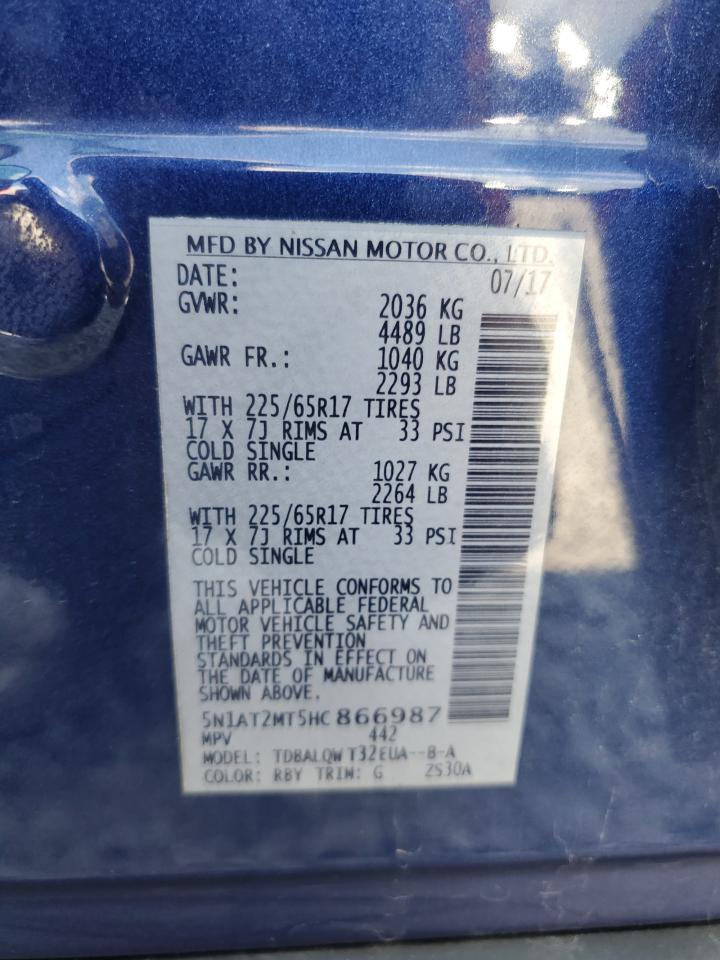 5N1AT2MT5HC866987 2017 NISSAN ROGUE - Image 12