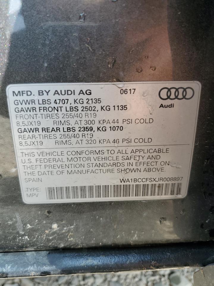 WA1BCCFSXJR008897 2018 Audi Q3 Premium