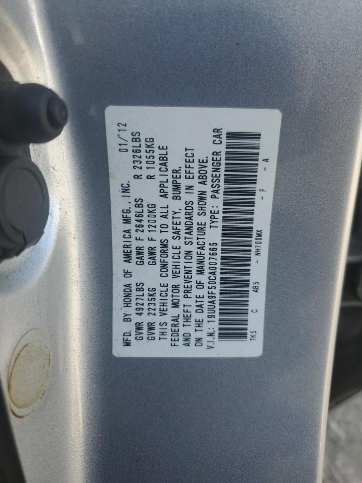 19UUA9F50CA007665 2012 Acura Tl