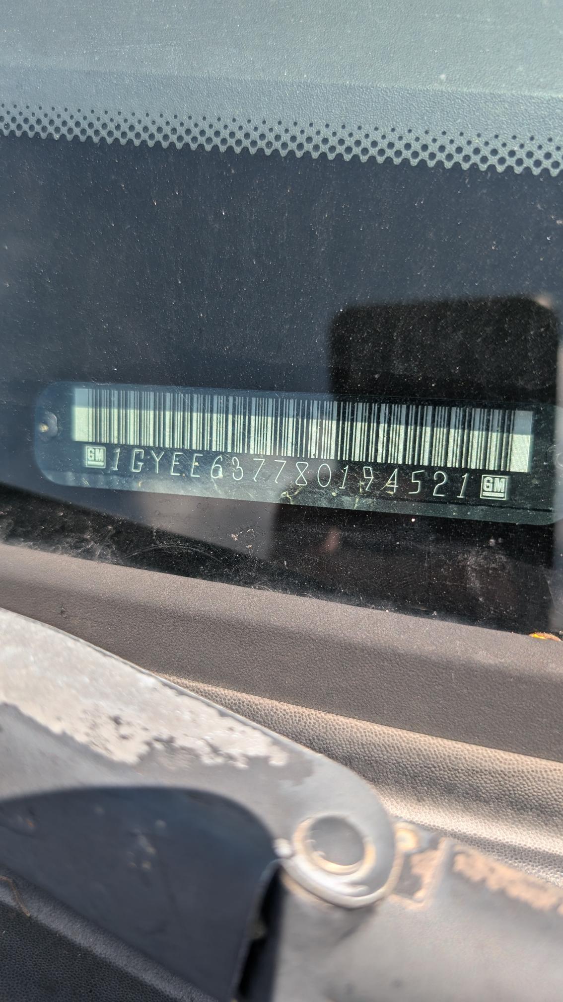 1GYEE637780194521 2008 Cadillac Srx