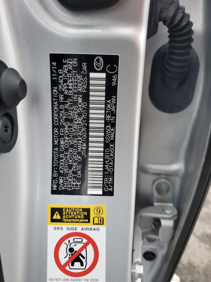 2015 Lexus Es 350 VIN: JTHBK1GG7F2170170 Lot: 67920694