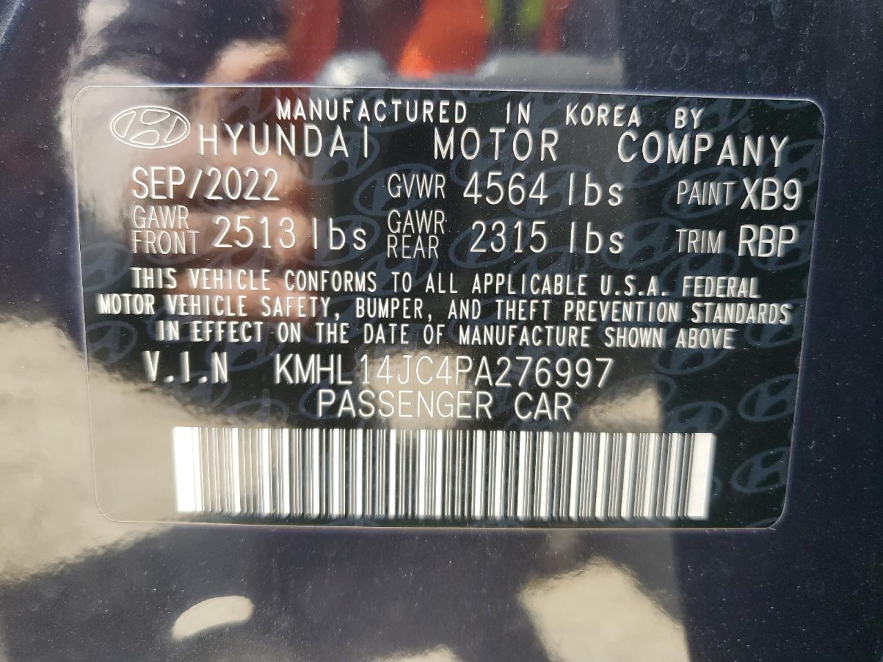 KMHL14JC4PA276997 2023 Hyundai Sonata N Line