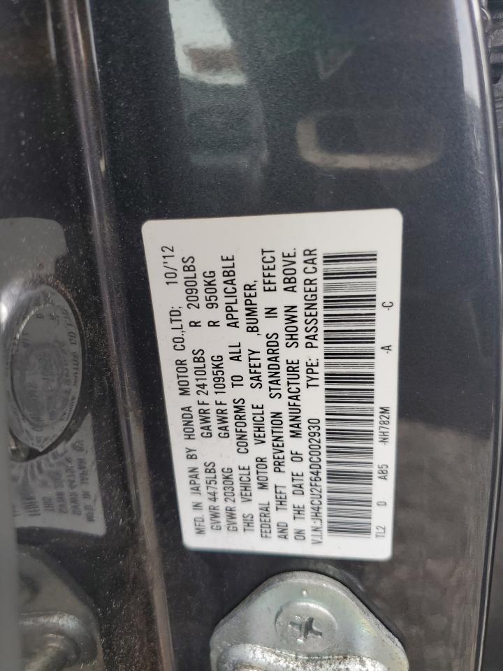 2013 Acura Tsx Tech VIN: JH4CU2F64DC002930 Lot: 66931594