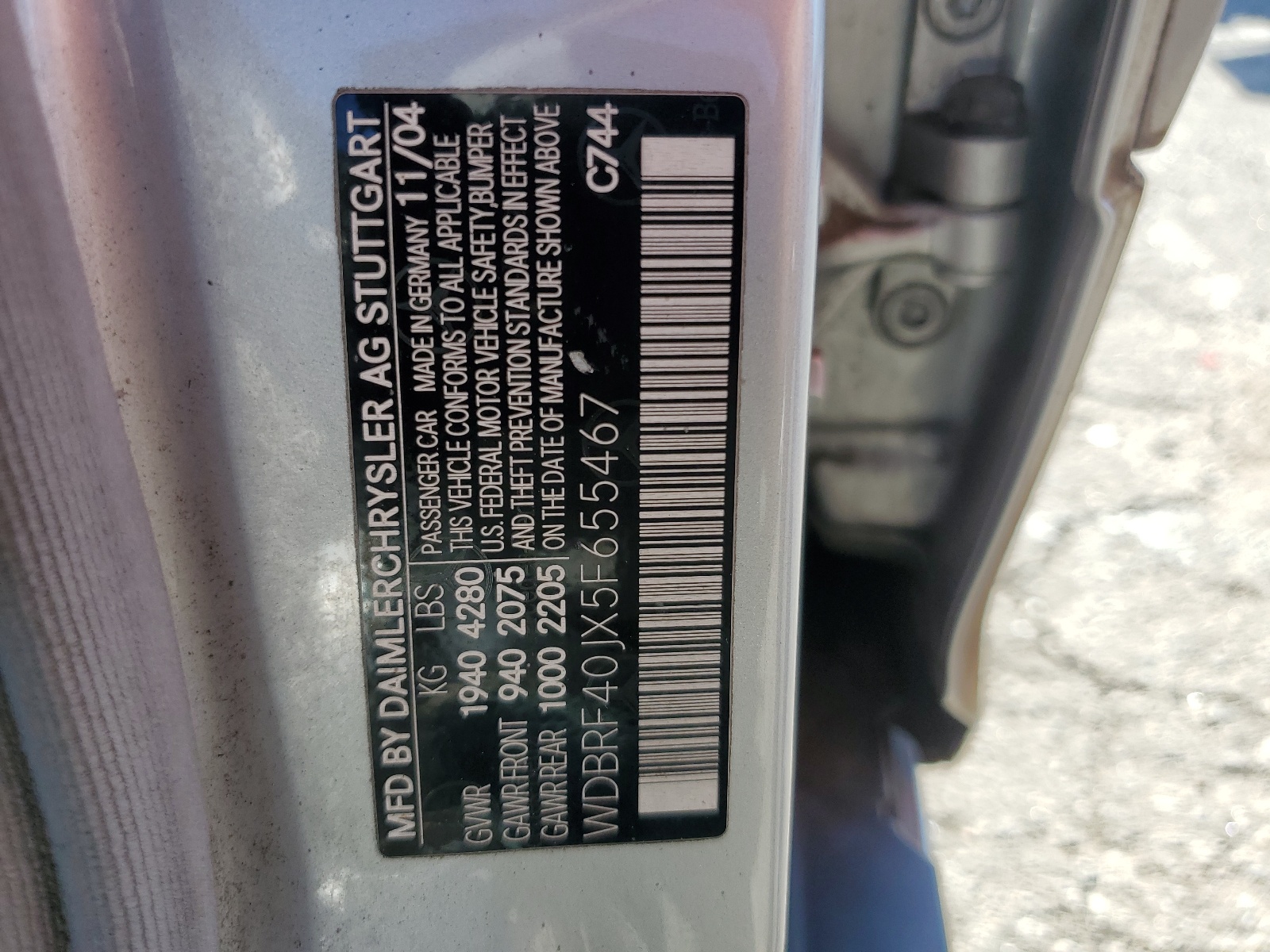 WDBRF40JX5F655467 2005 Mercedes-Benz C 230K Sport Sedan