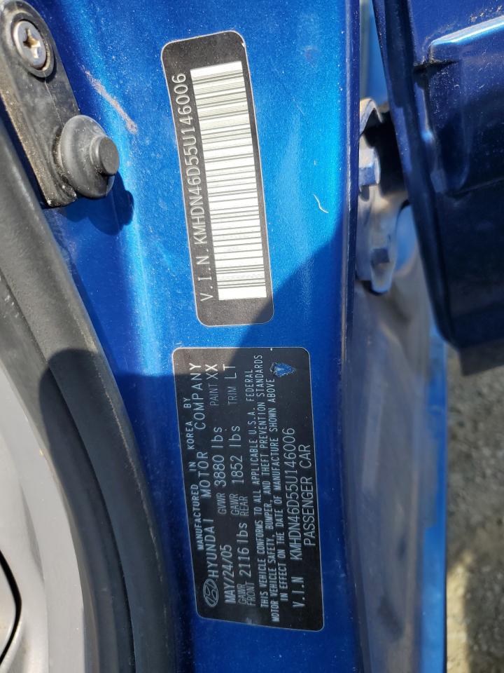 2005 Hyundai Elantra Gls VIN: KMHDN46D55U146006 Lot: 66007664