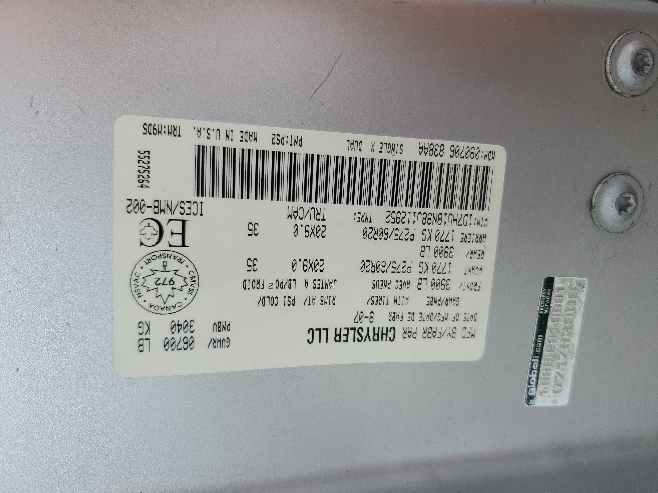 1D7HU18N98J112952 2008 Dodge Ram 1500 St 1D7HU18N98J112952 2008 Dodge Ram 1500 St