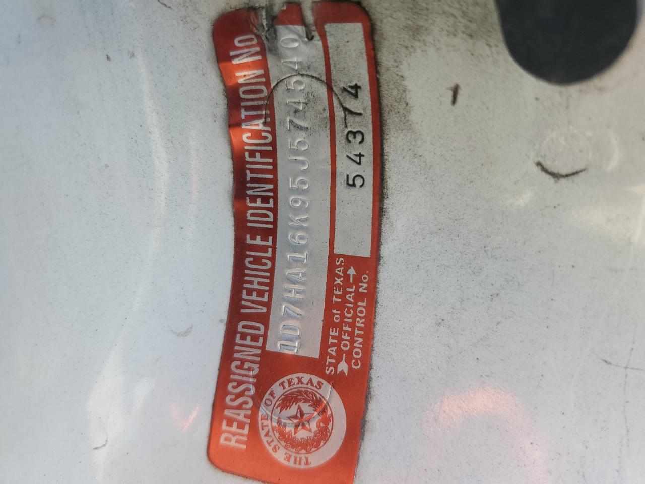 2005 Dodge Ram 1500 St VIN: 1D7HA16K95J574540 Lot: 67137984