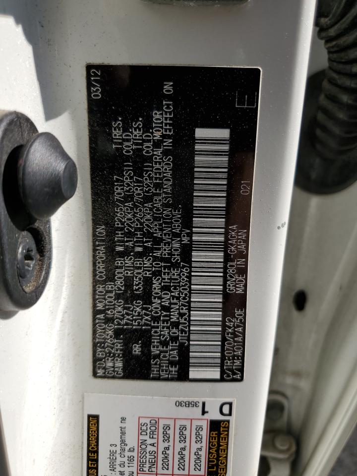 2012 Toyota 4Runner Sr5 VIN: JTEZU5JR7C5039967 Lot: 67600614