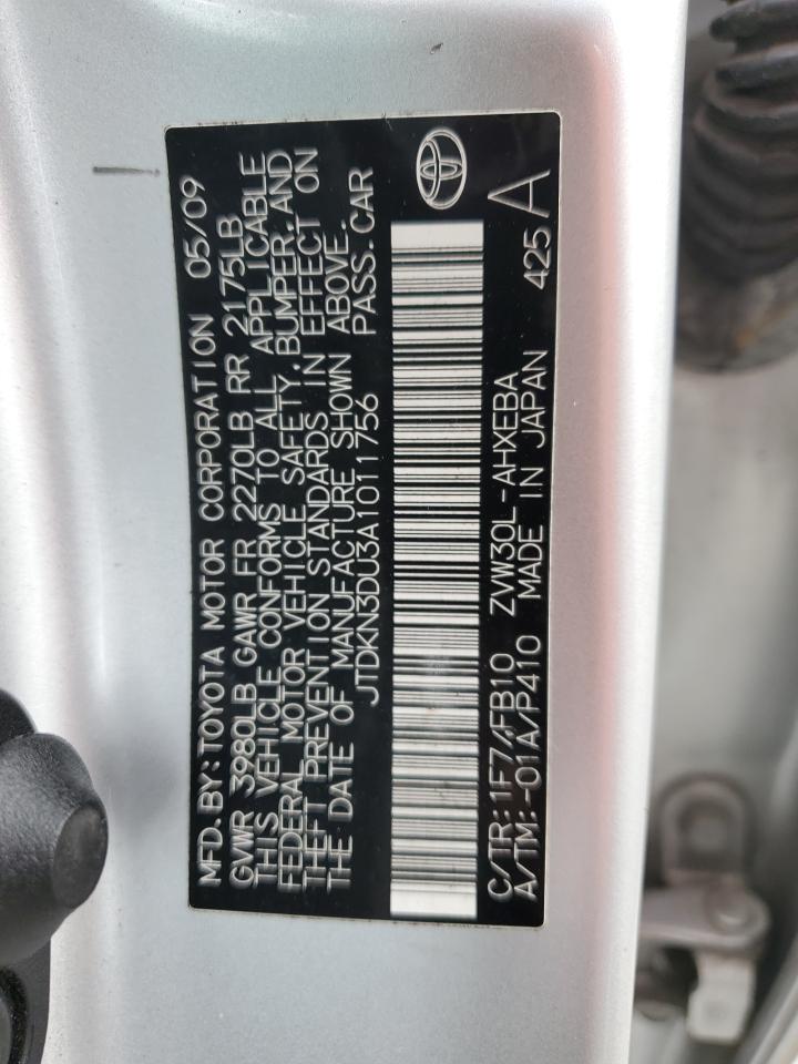 JTDKN3DU3A1011756 2010 Toyota Prius