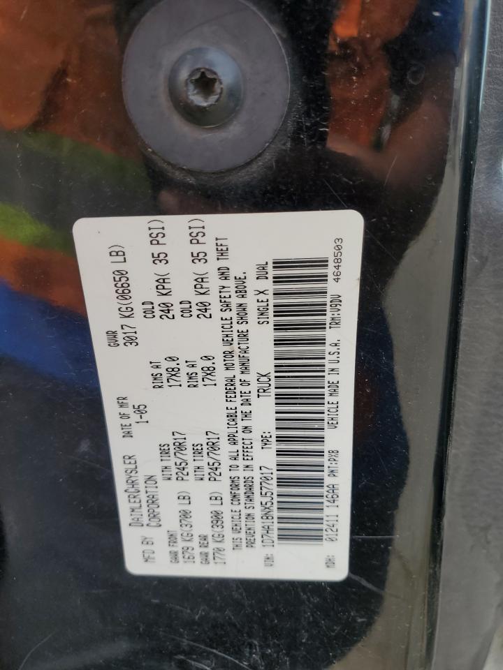 2005 Dodge Ram 1500 St VIN: 1D7HA18NX5J577017 Lot: 66817064