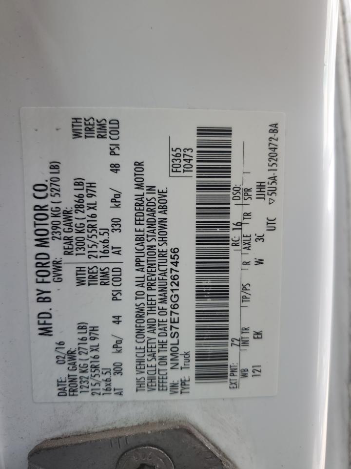 NM0LS7E76G1267456 2016 Ford Transit Connect Xl