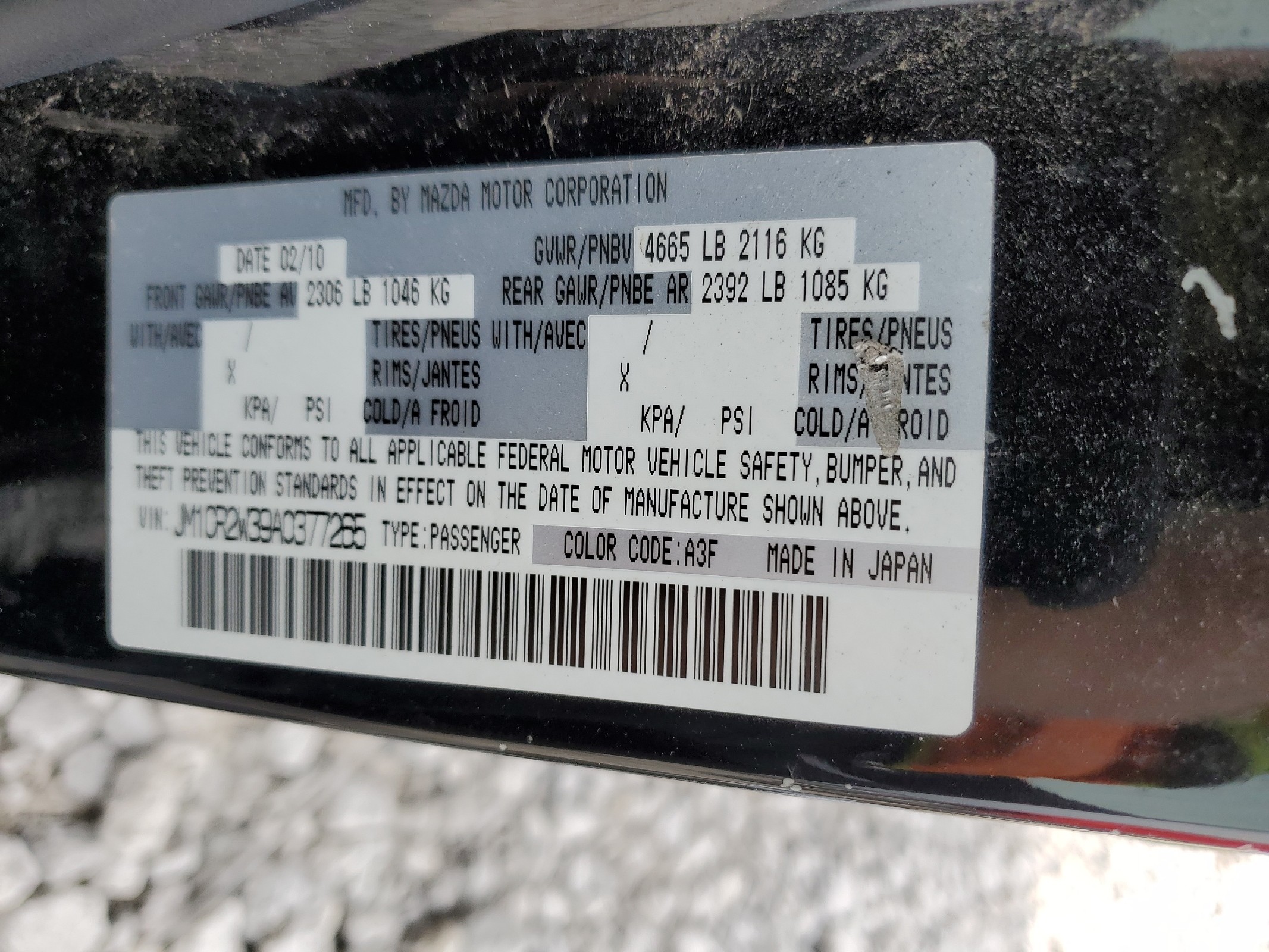 JM1CR2W39A0377265 2010 Mazda 5