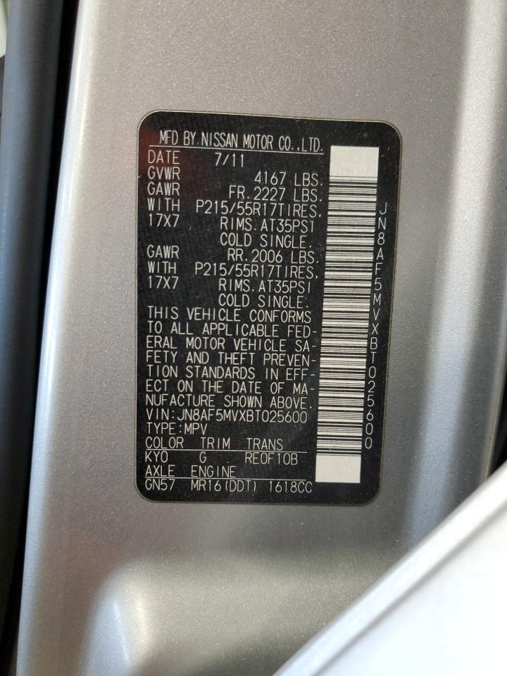 2011 Nissan Juke S VIN: JN8AF5MVXBT025600 Lot: 68355464