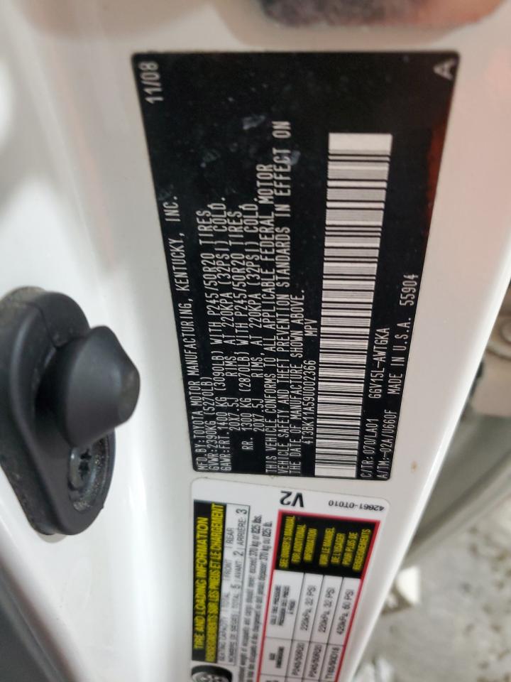 2009 Toyota Venza VIN: 4T3BK11A59U002366 Lot: 67836614