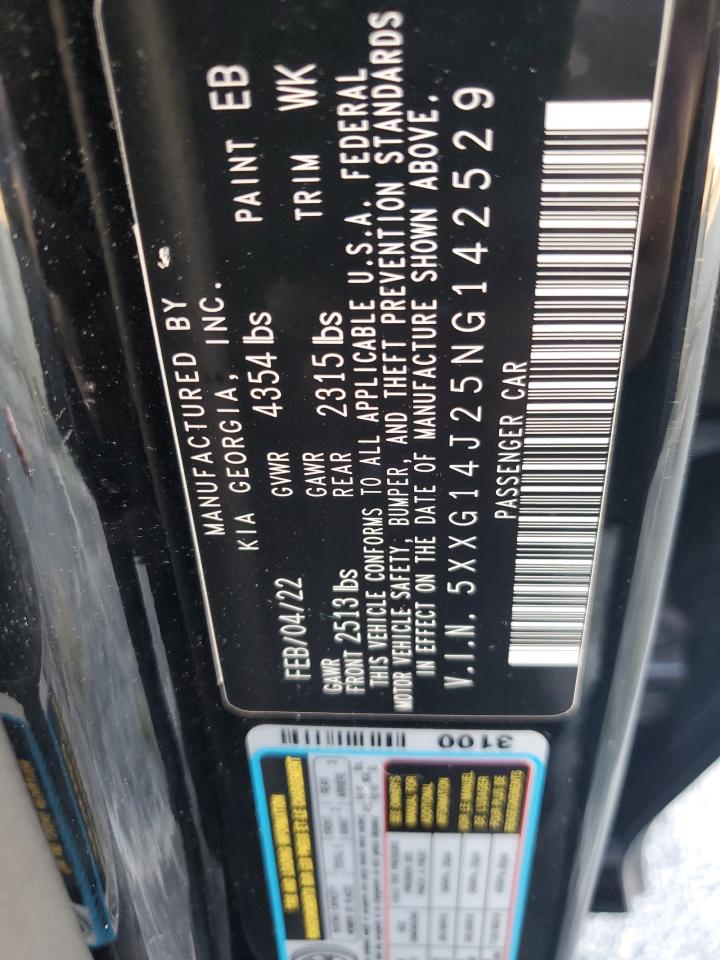 2022 Kia K5 Lxs VIN: 5XXG14J25NG142529 Lot: 65984334