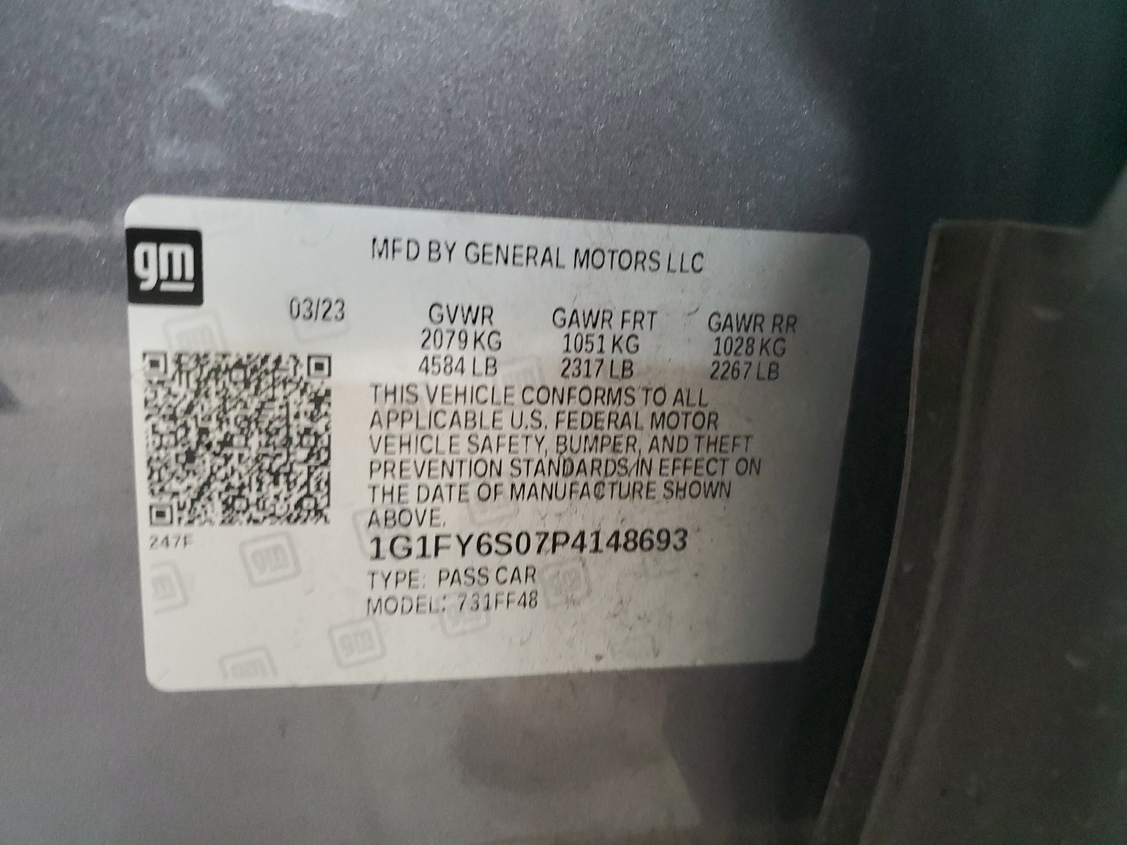 1G1FY6S07P4148693 2023 Chevrolet Bolt Euv Lt