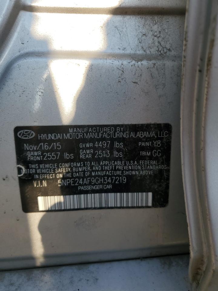 5NPE24AF9GH347219 2016 Hyundai Sonata Se