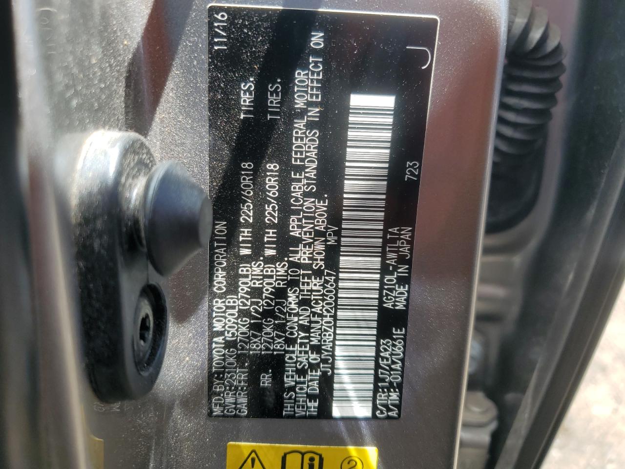 2017 Lexus Nx 200T Base VIN: JTJYARBZ0H2060647 Lot: 66425074