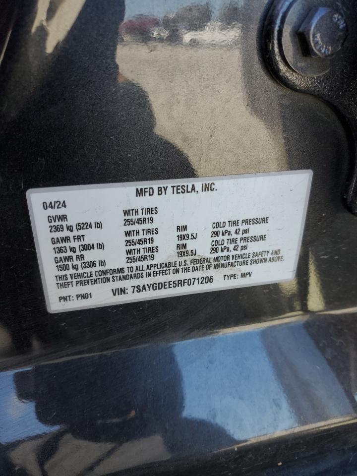 7SAYGDEE5RF071206 2024 Tesla Model Y