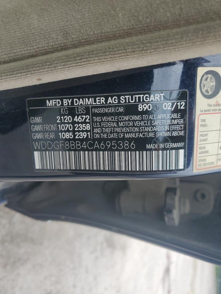 2012 Mercedes-Benz C 300 4Matic VIN: WDDGF8BB4CA695386 Lot: 67959754