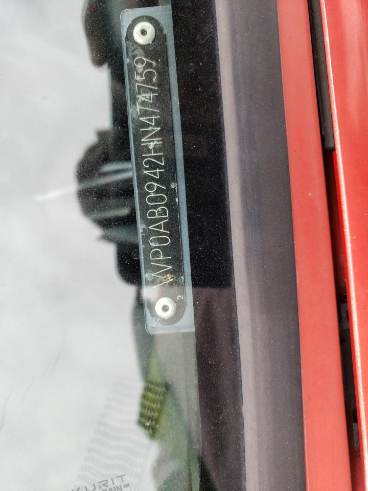 1987 Porsche 944 VIN: WP0AB0942HN474759 Lot: 66315924