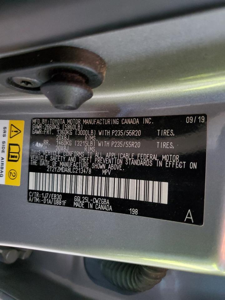 2020 Lexus Rx 350 F Sport VIN: 2T2YZMDA8LC213478 Lot: 66428784