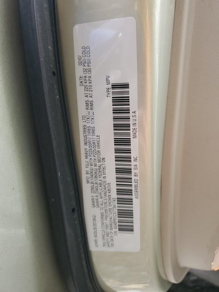 2007 Subaru Outback Outback 2.5I VIN: 4S4BP61CX77341743 Lot: 68457824