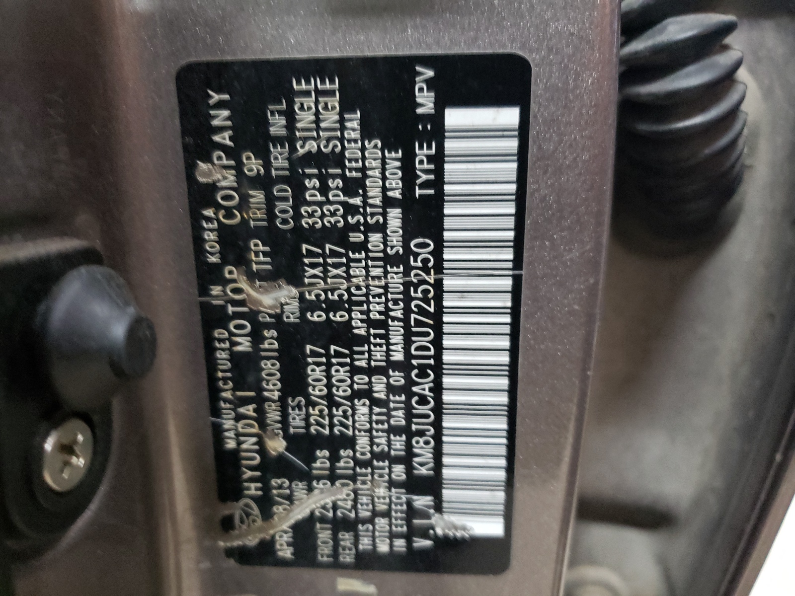 KM8JUCAC1DU725250 2013 Hyundai Tucson Gls