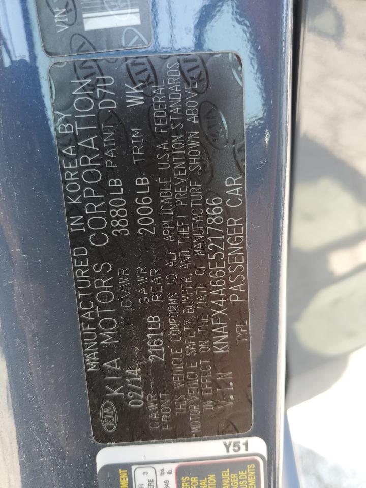 KNAFX4A66E5217866 2014 Kia Forte Lx