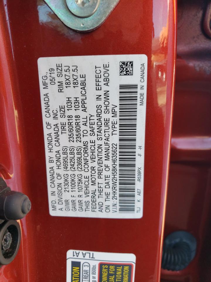 2HKRW2H58KH635622 2019 Honda Cr-V Ex