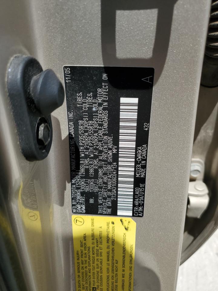 2006 Lexus Rx 330 VIN: 2T2GA31U06C047134 Lot: 67421504