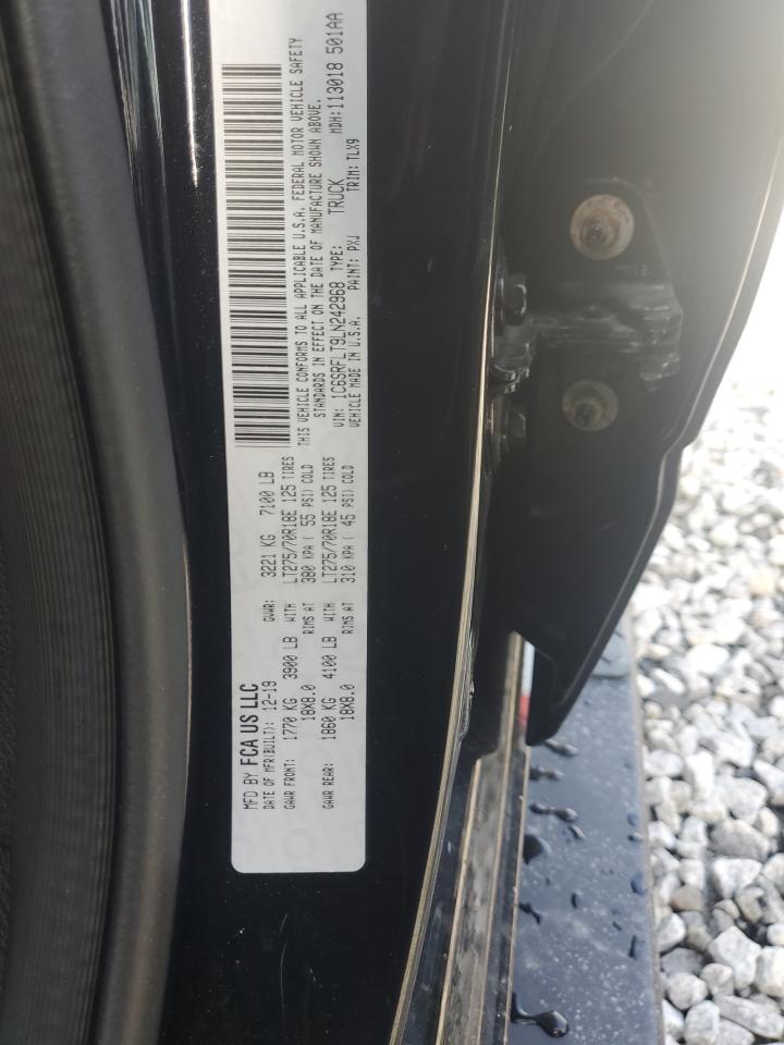 2020 Ram 1500 Rebel VIN: 1C6SRFLT9LN242968 Lot: 65618234