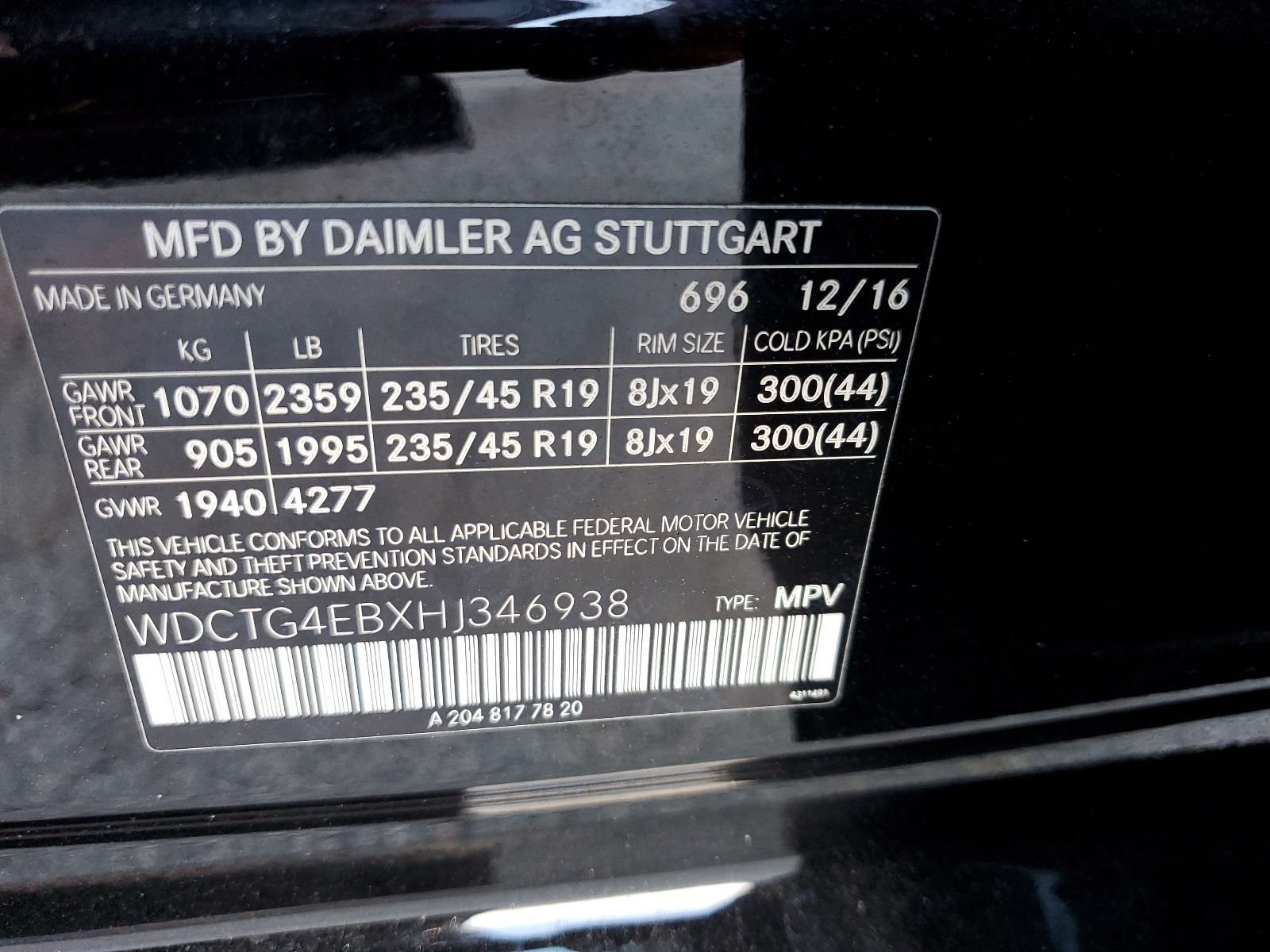 WDCTG4EBXHJ346938 2017 Mercedes-Benz Gla 250