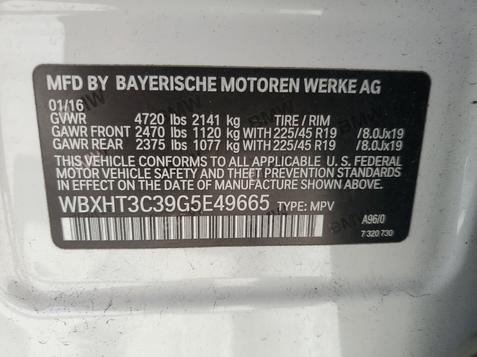 WBXHT3C39G5E49665 2016 BMW X1 xDrive28I