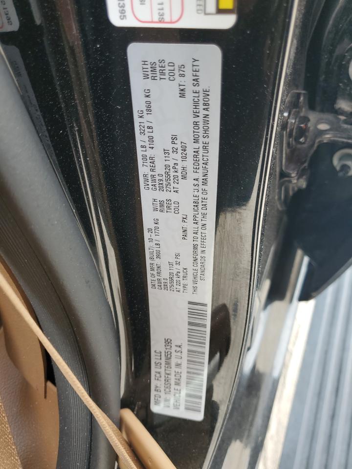 2021 Ram 1500 Longhorn VIN: 1C6SRFKT6MN551395 Lot: 69598524