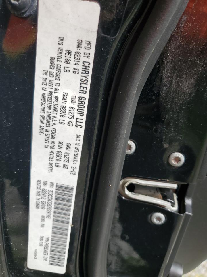 2012 Chrysler 300 Limited VIN: 2C3CCACG9CH224102 Lot: 68747464