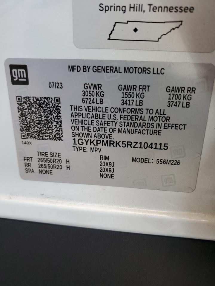 1GYKPMRK5RZ104115 2024 Cadillac Lyriq Tech